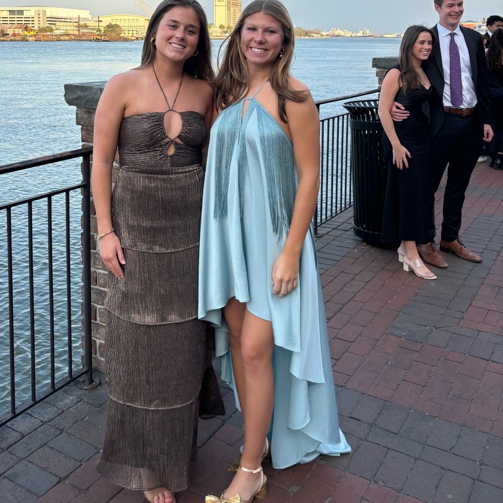 Michael Costello Light Blue Flowing Dress
